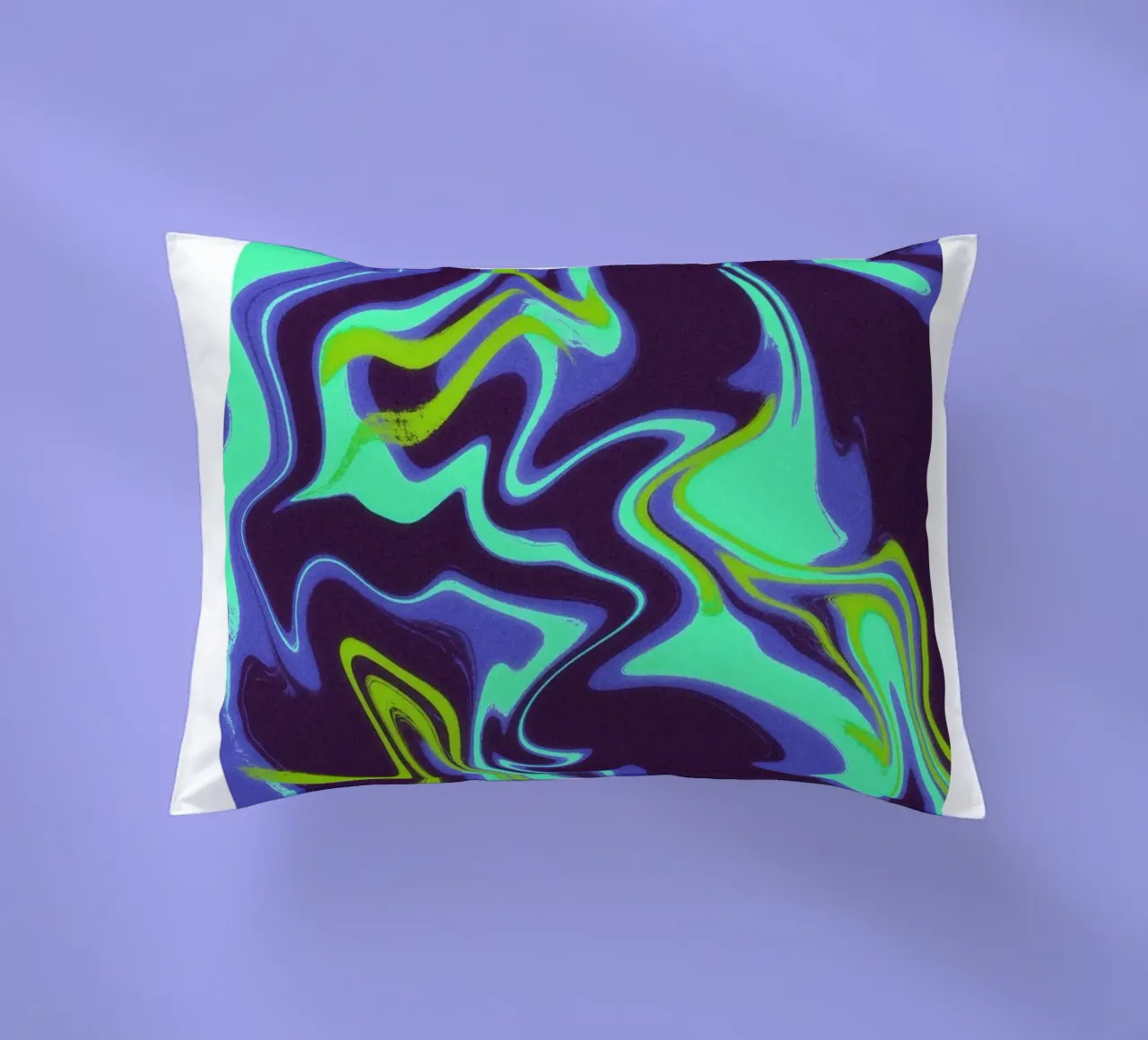 Pisces Abstract - Fluid Psychedelic Zodiac Print decorative cushion by NorwesClub