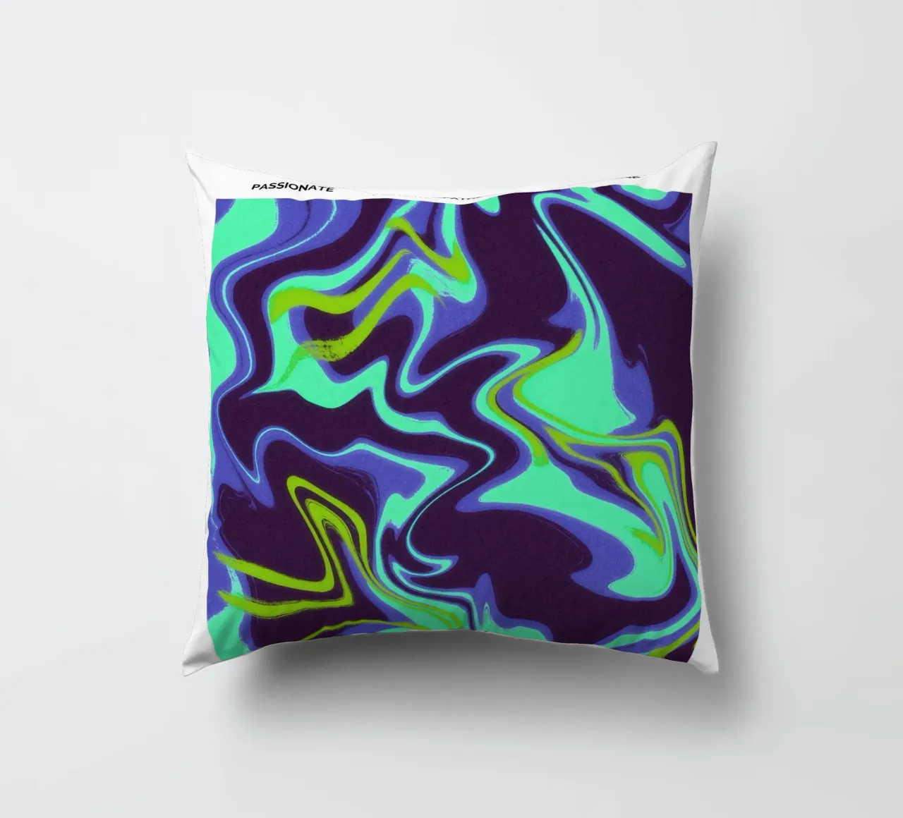 Pisces Abstract - Fluid Psychedelic Zodiac Print decorative cushion by NorwesClub