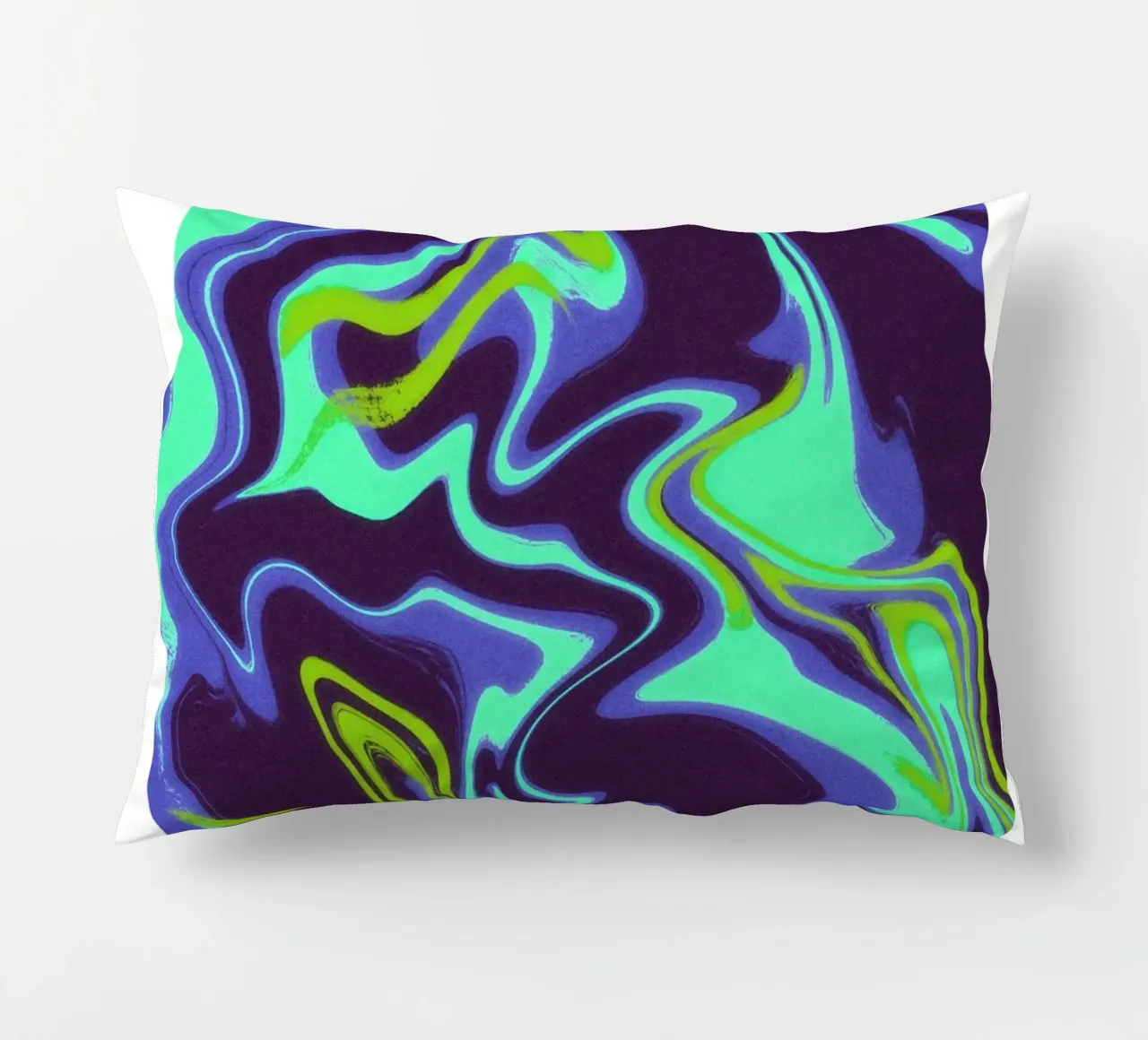 Pisces Abstract - Fluid Psychedelic Zodiac Print decorative cushion by NorwesClub
