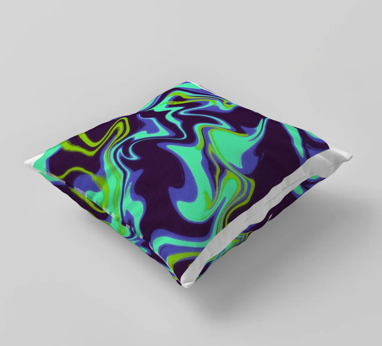 Pisces Abstract - Fluid Psychedelic Zodiac Print decorative cushion by NorwesClub
