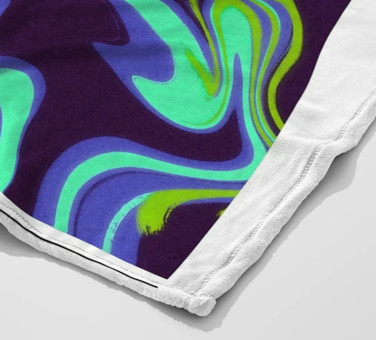 Pisces Abstract - Fluid Psychedelic Zodiac Print fleece blanket by NorwesClub