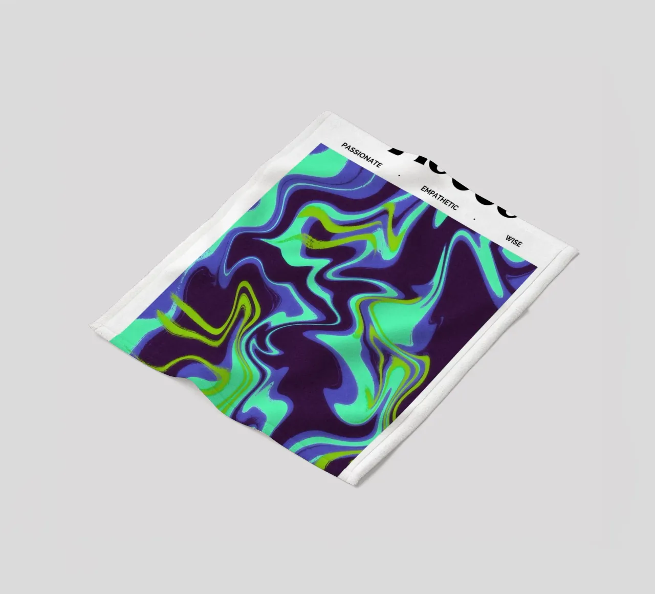 Pisces Abstract - Fluid Psychedelic Zodiac Print fleece blanket by NorwesClub
