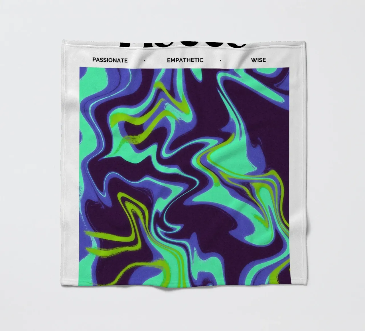 Pisces Abstract - Fluid Psychedelic Zodiac Print fleece blanket by NorwesClub
