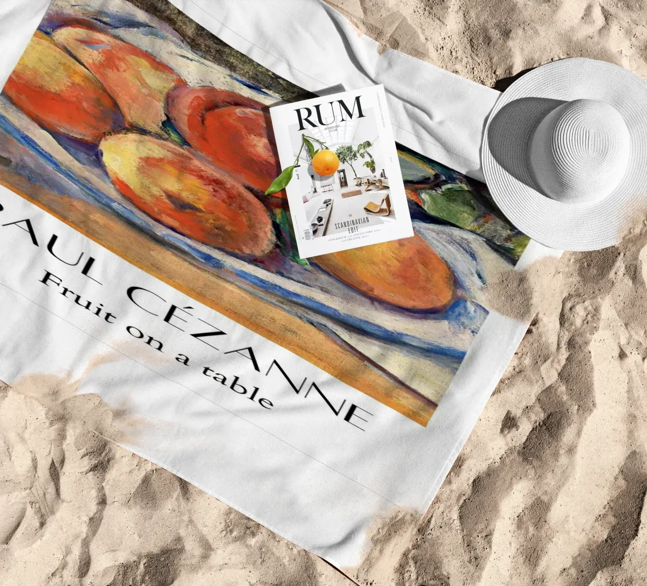 Paul Cezanne Frutti astratti telo mare da WESHH STORE