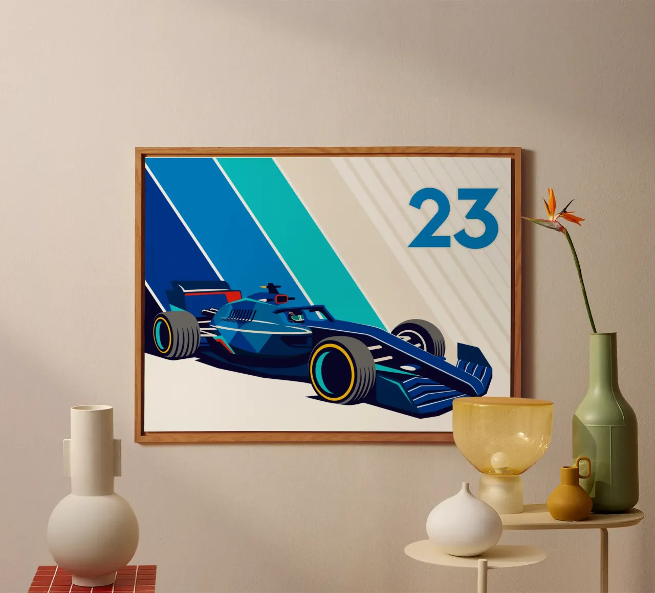 Formula Race Car 23 forex plate by Mariel Toigo
