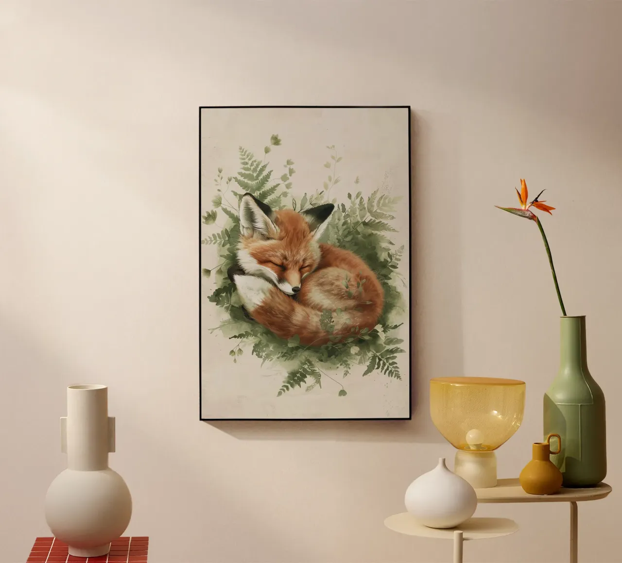 The Sleeping Fox acrylic glass by wonderfolk