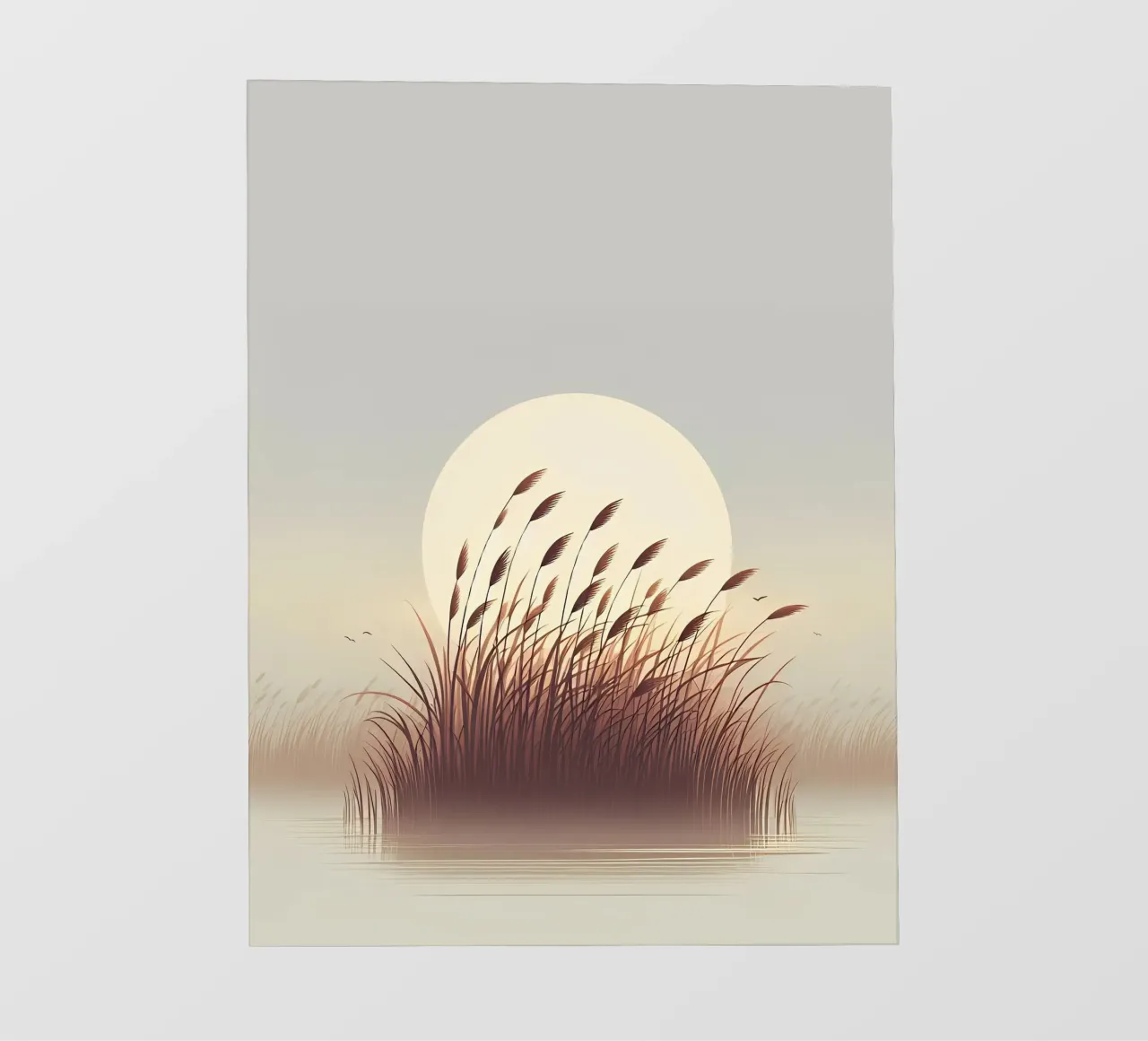 Kleine Insel aus Schilf Fototapete von Digital Naive