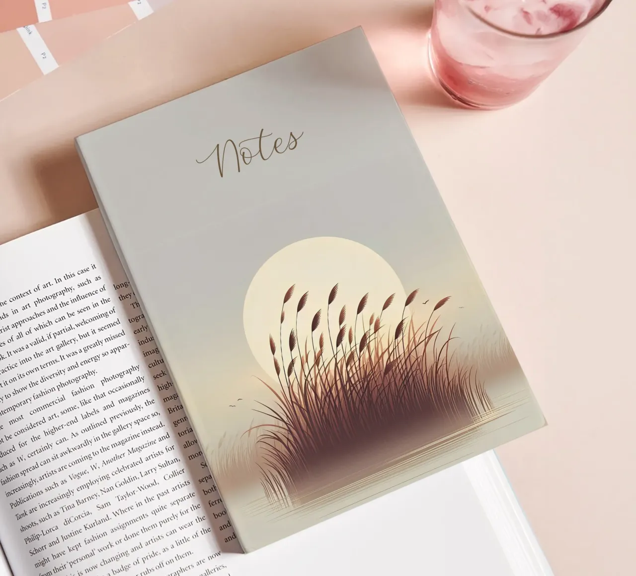 Kleine Insel aus Schilf Notizbuch von Digital Naive