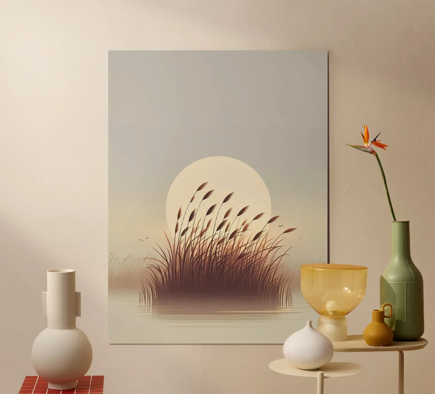 Klein eiland van riet poster van Digital Naive