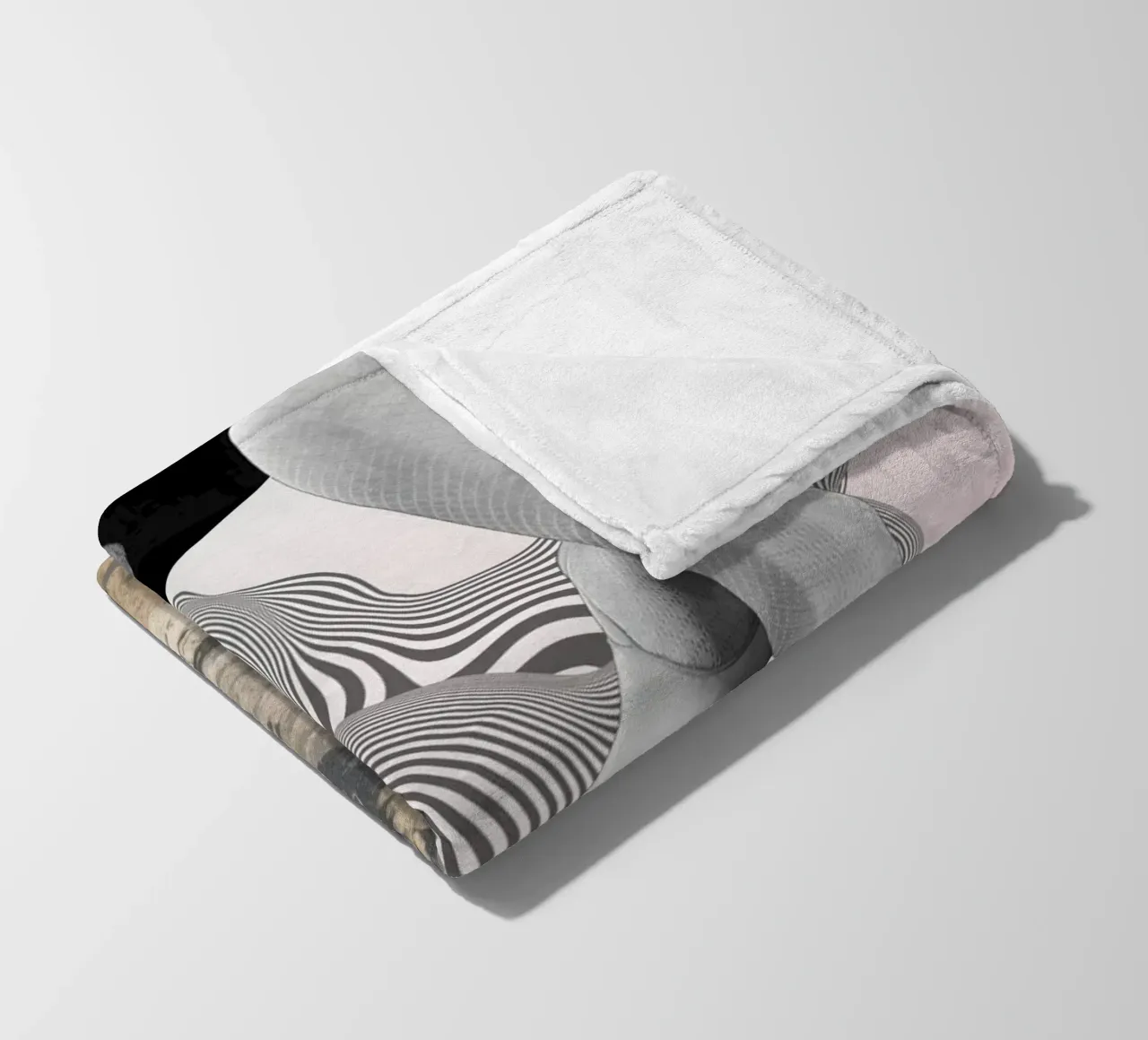 Wish You Were Here | Press Play Art Print Collage fleece blanket by Press Play Art Prints