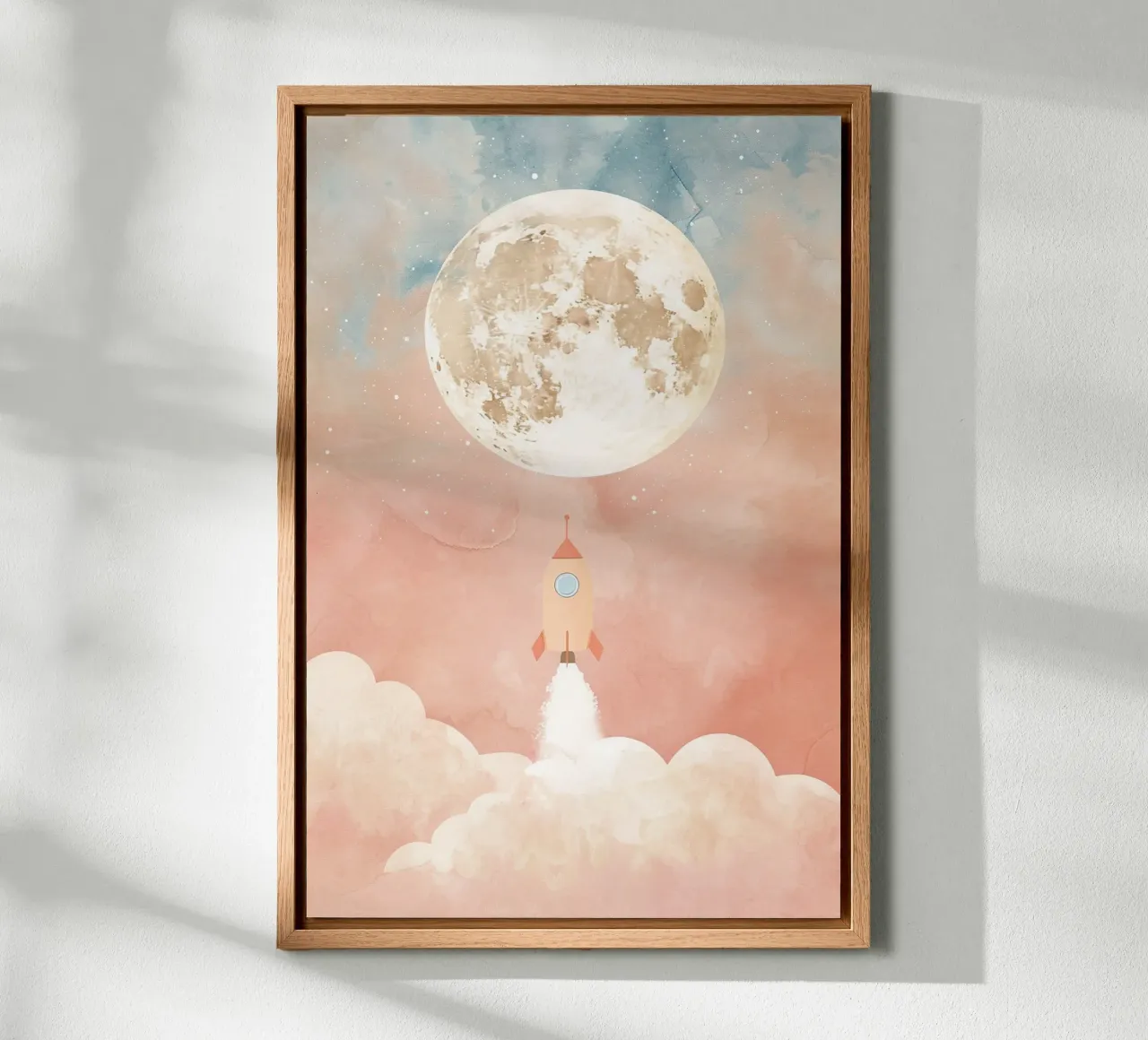 To the Moon! canvas by wonderfolk