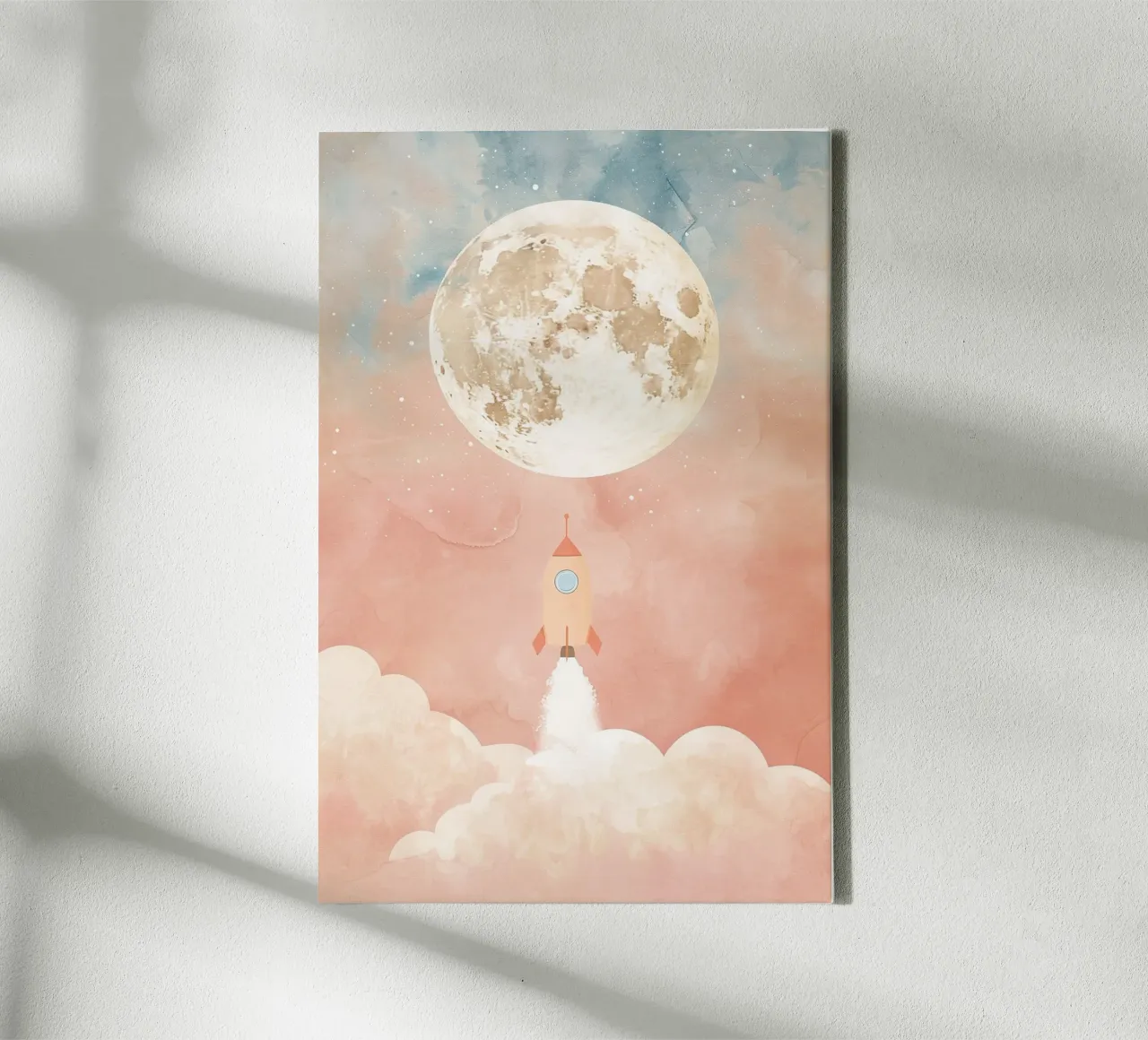 To the Moon! canvas by wonderfolk