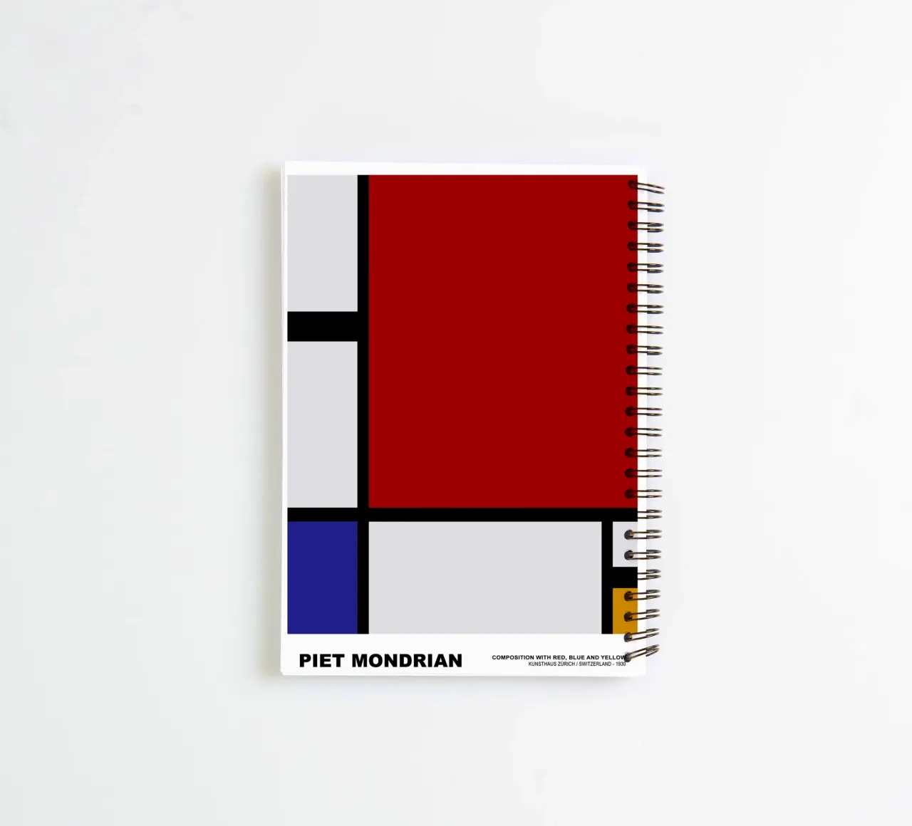 Composition Red Blue Yellow, 1930 spiral notebook by Turner Kyle