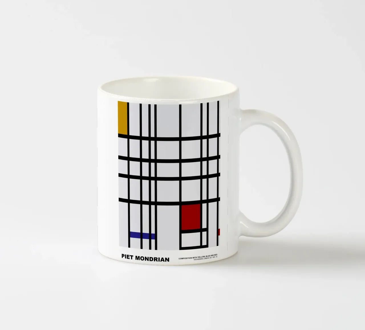 Composizione Giallo Blu Rosso, 1937 tazza in ceramica da Turner Kyle