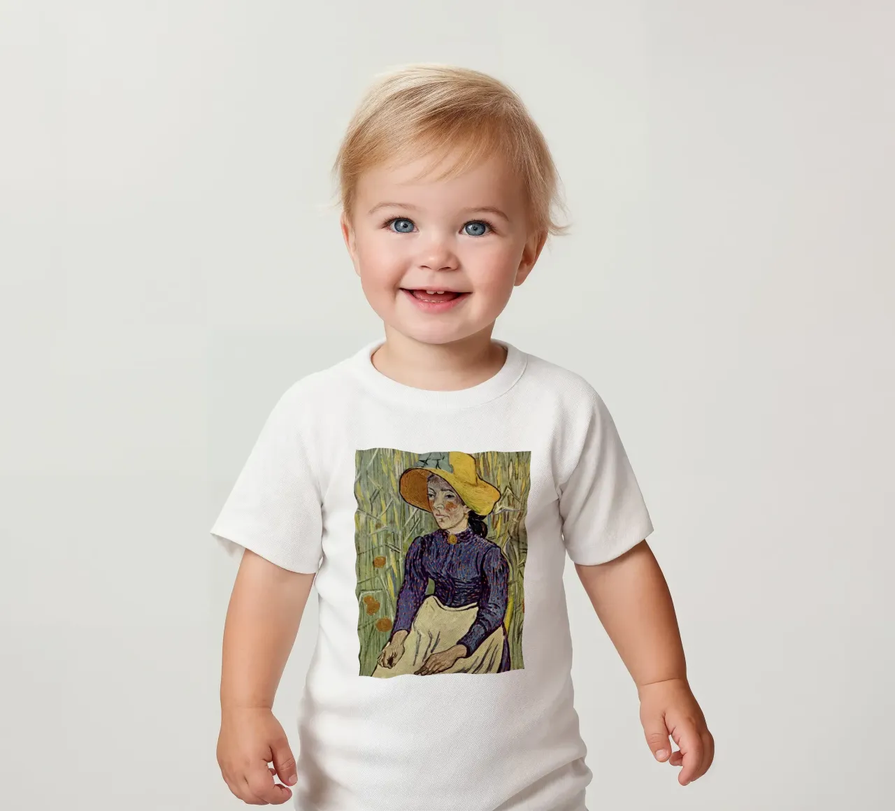 woman in wheat field baby t-shirt by cloud shop