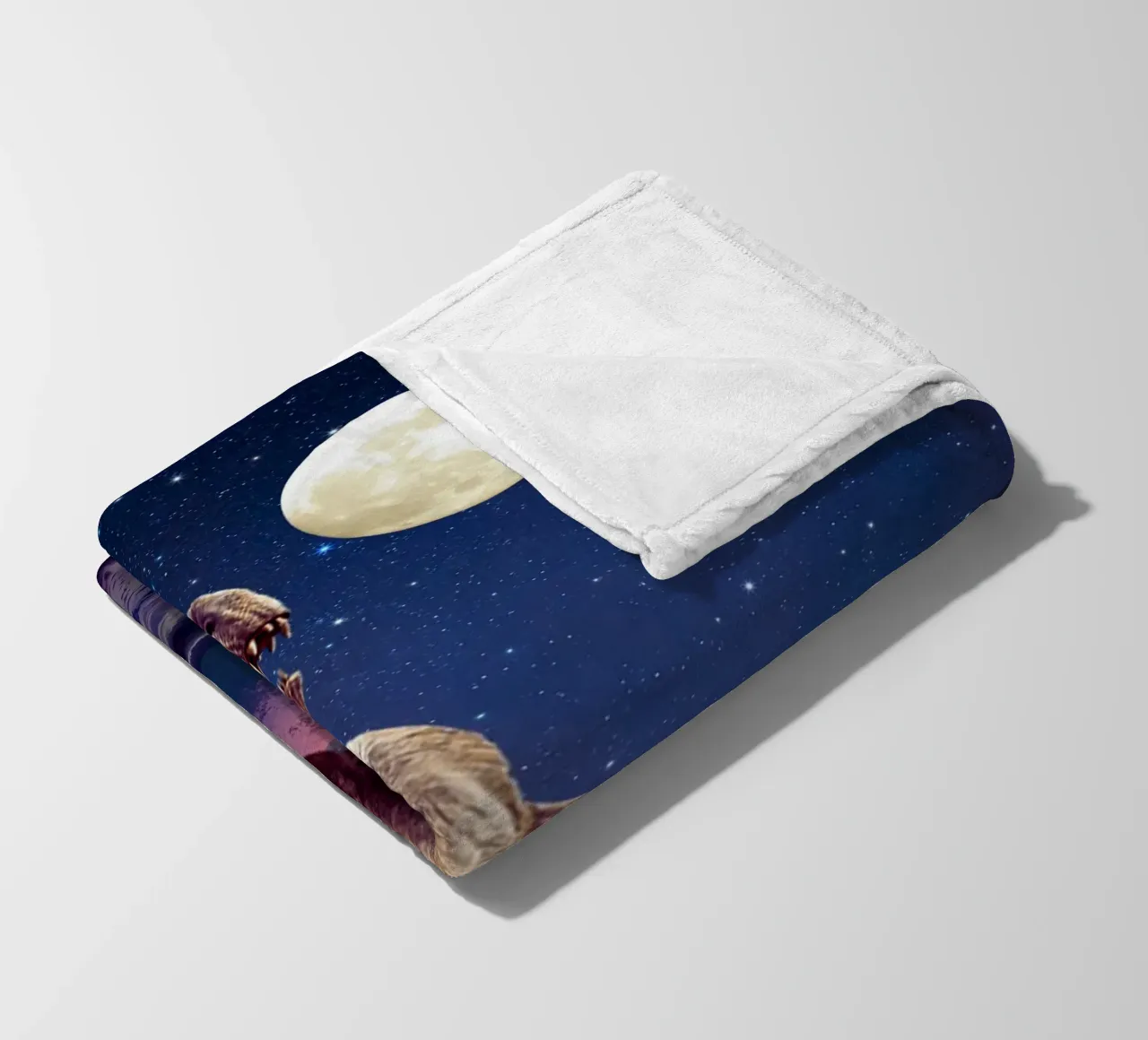 Tyrannosaurus Rex under the moonlight coperta in pile da Berwies Artwork
