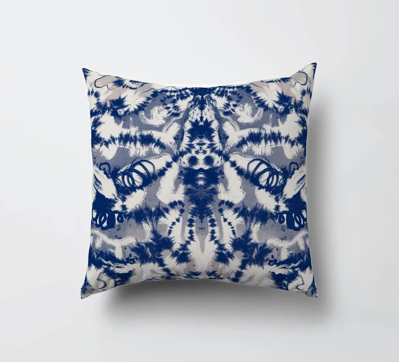 Cina blu rorschach 05 cuscino da Little Dean