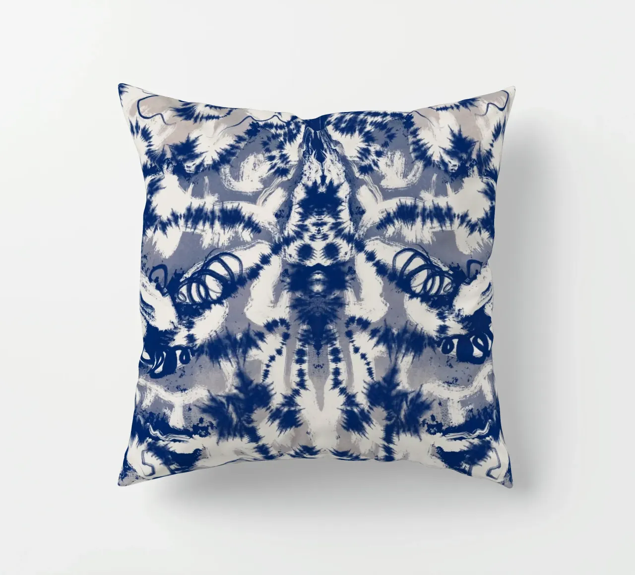 Cina blu rorschach 05 cuscino da Little Dean