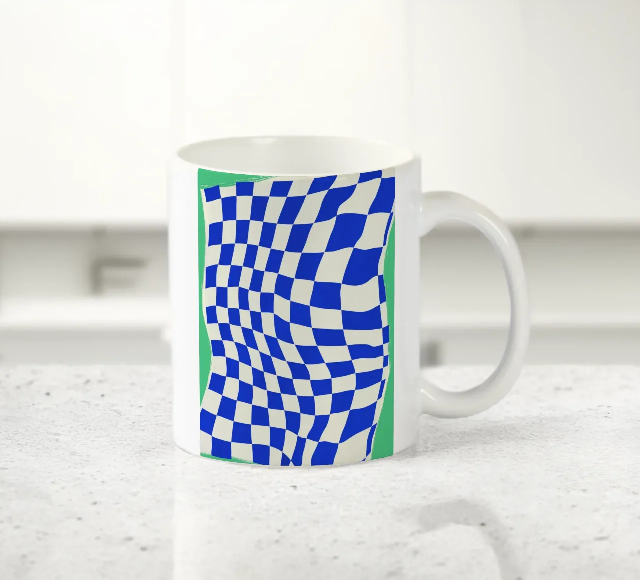 Tessuto a scacchiera tazza in ceramica da Little Dean