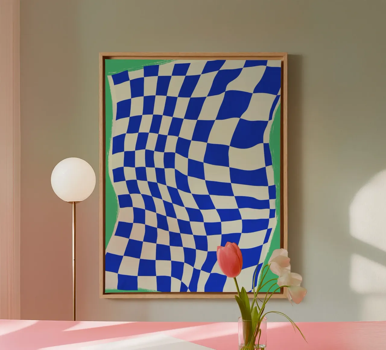 Checker fabric canvas by Little Dean