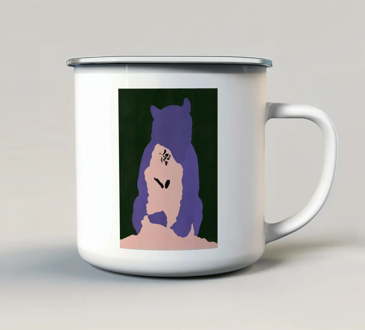 Abbraccio dell'orso tazza in smalto da Little Dean