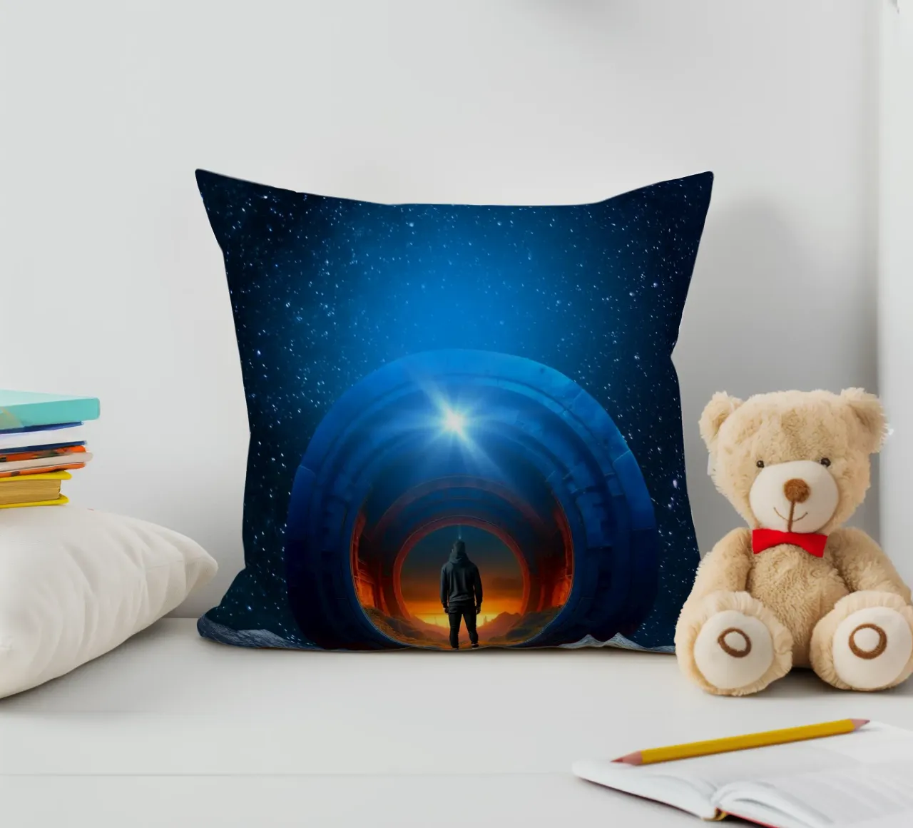 Portale per un altro mondo cuscino da Berwies Artwork
