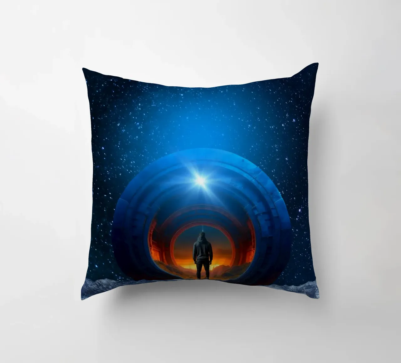 Portale per un altro mondo cuscino da Berwies Artwork