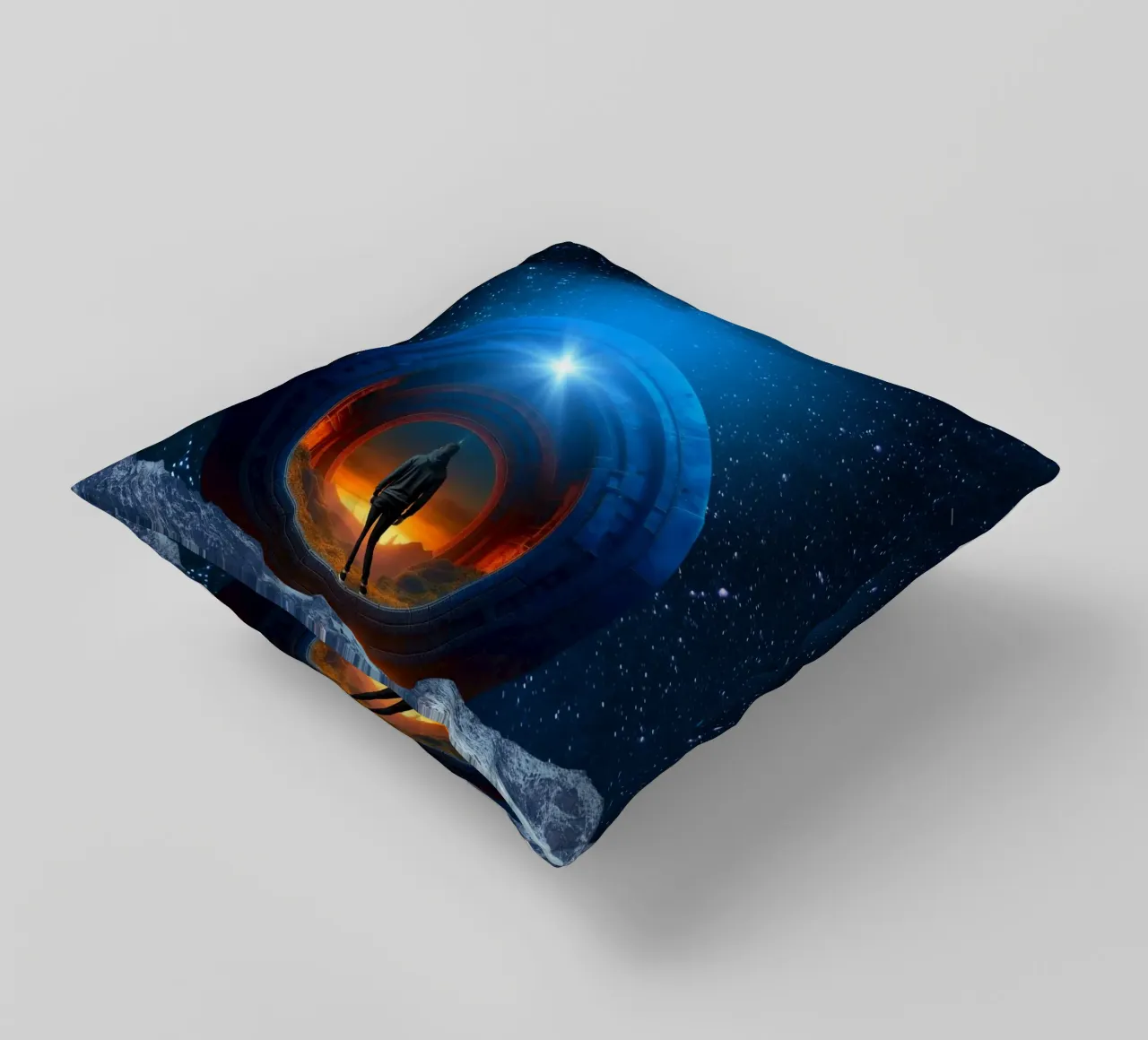 Portale per un altro mondo cuscino da Berwies Artwork