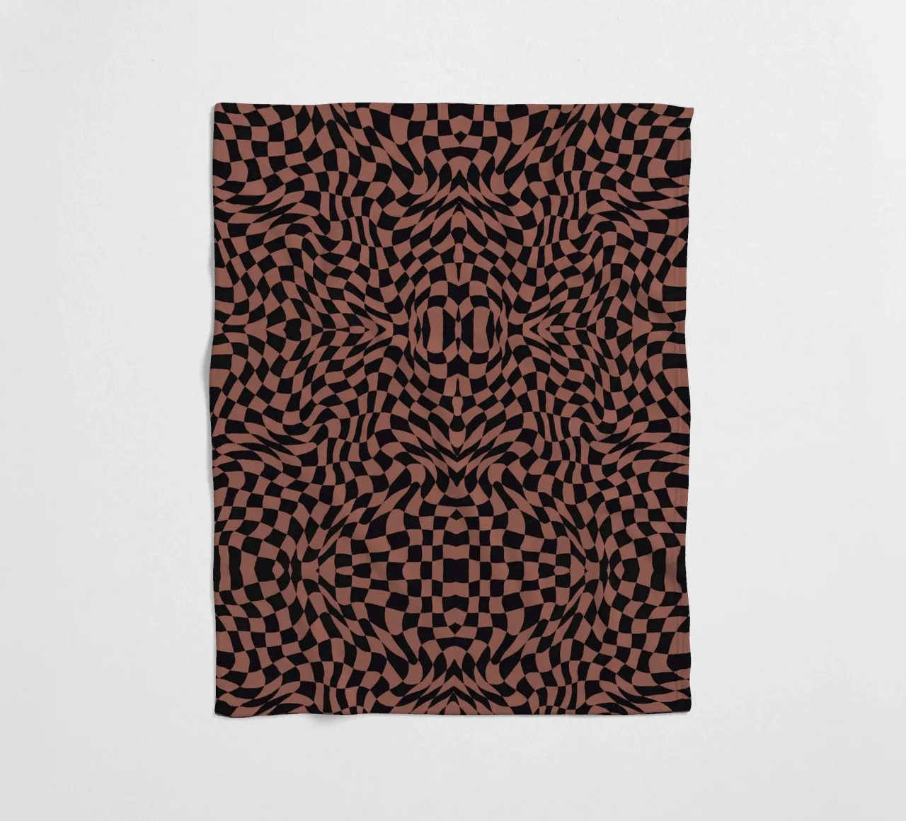 Symmetrical checker vibration fleece blanket by Little Dean