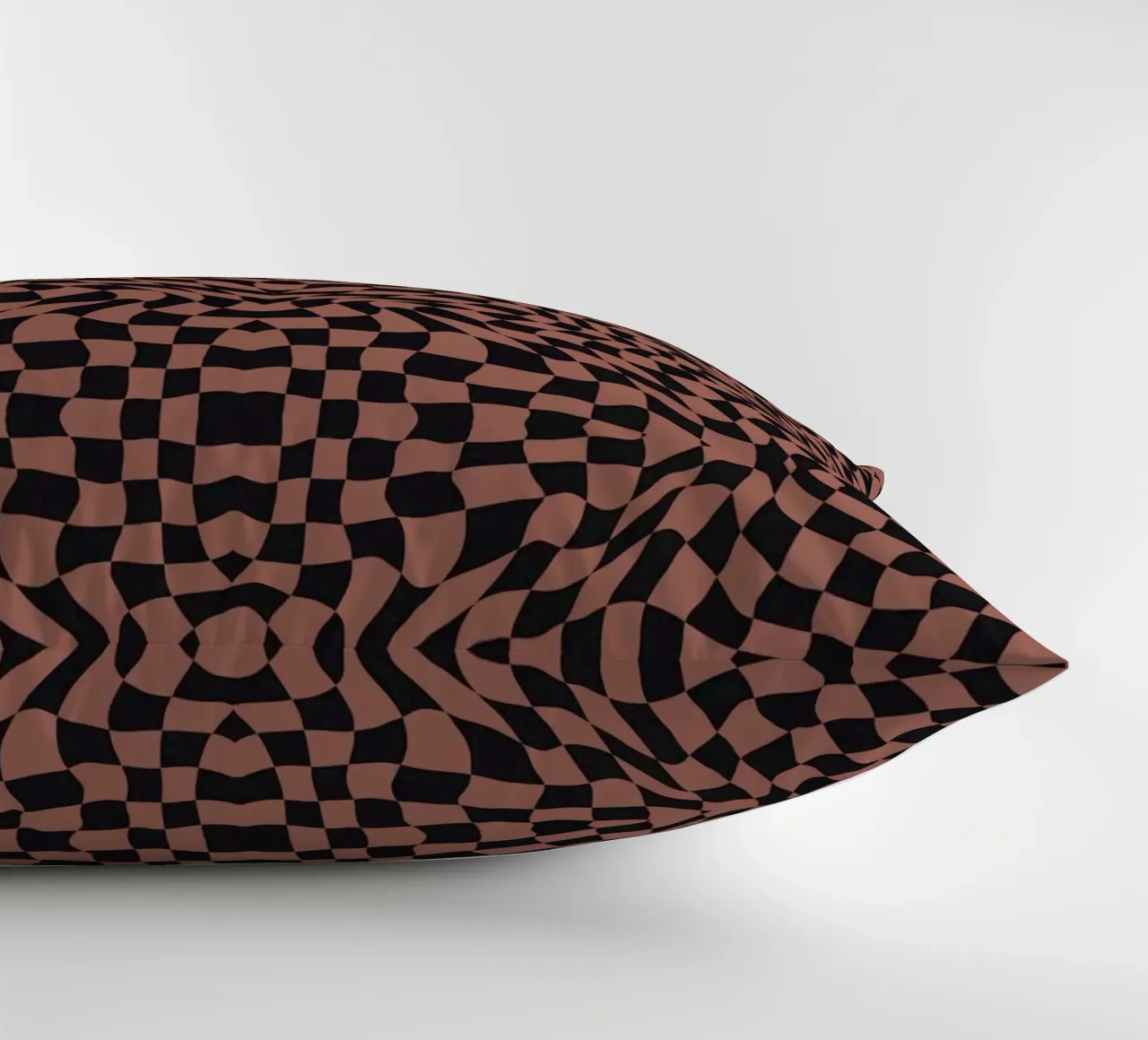 Symmetrical checker vibration decorative cushion by Little Dean
