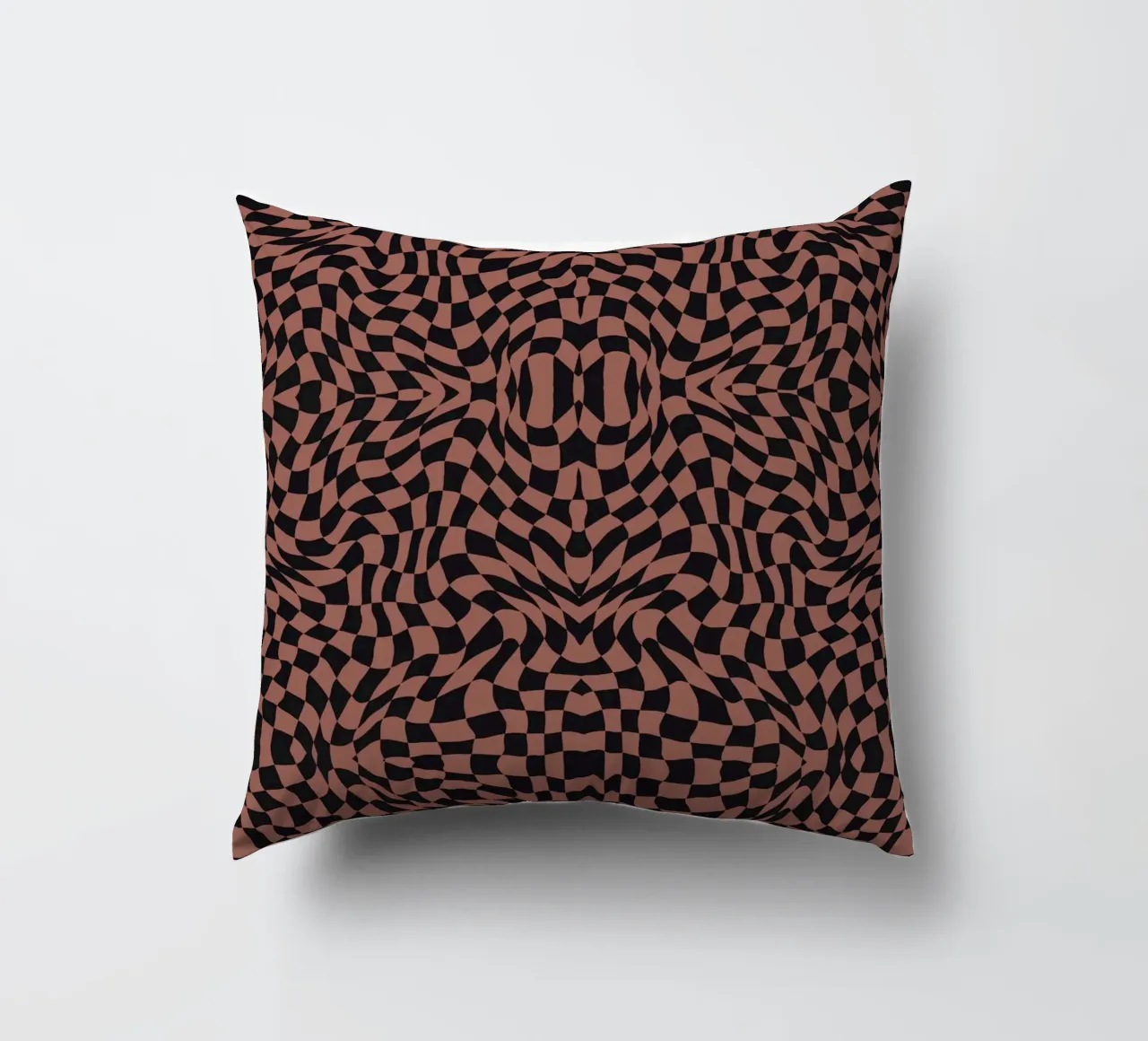 Symmetrical checker vibration decorative cushion by Little Dean