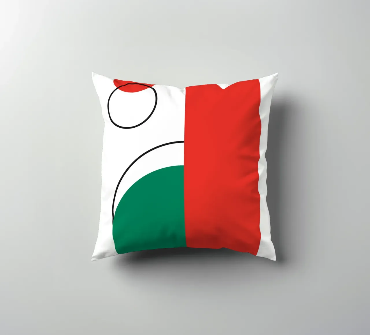 Cat Bauhaus Modern decorative cushion by Family Bauhaus Art