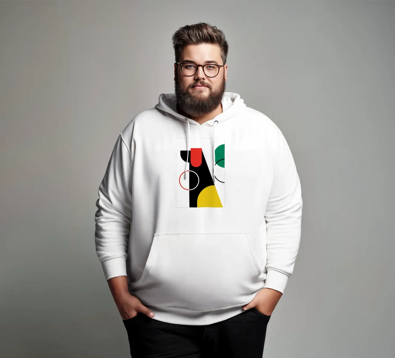 Dog Bauhaus Minimalist hoodie by Family Bauhaus Art