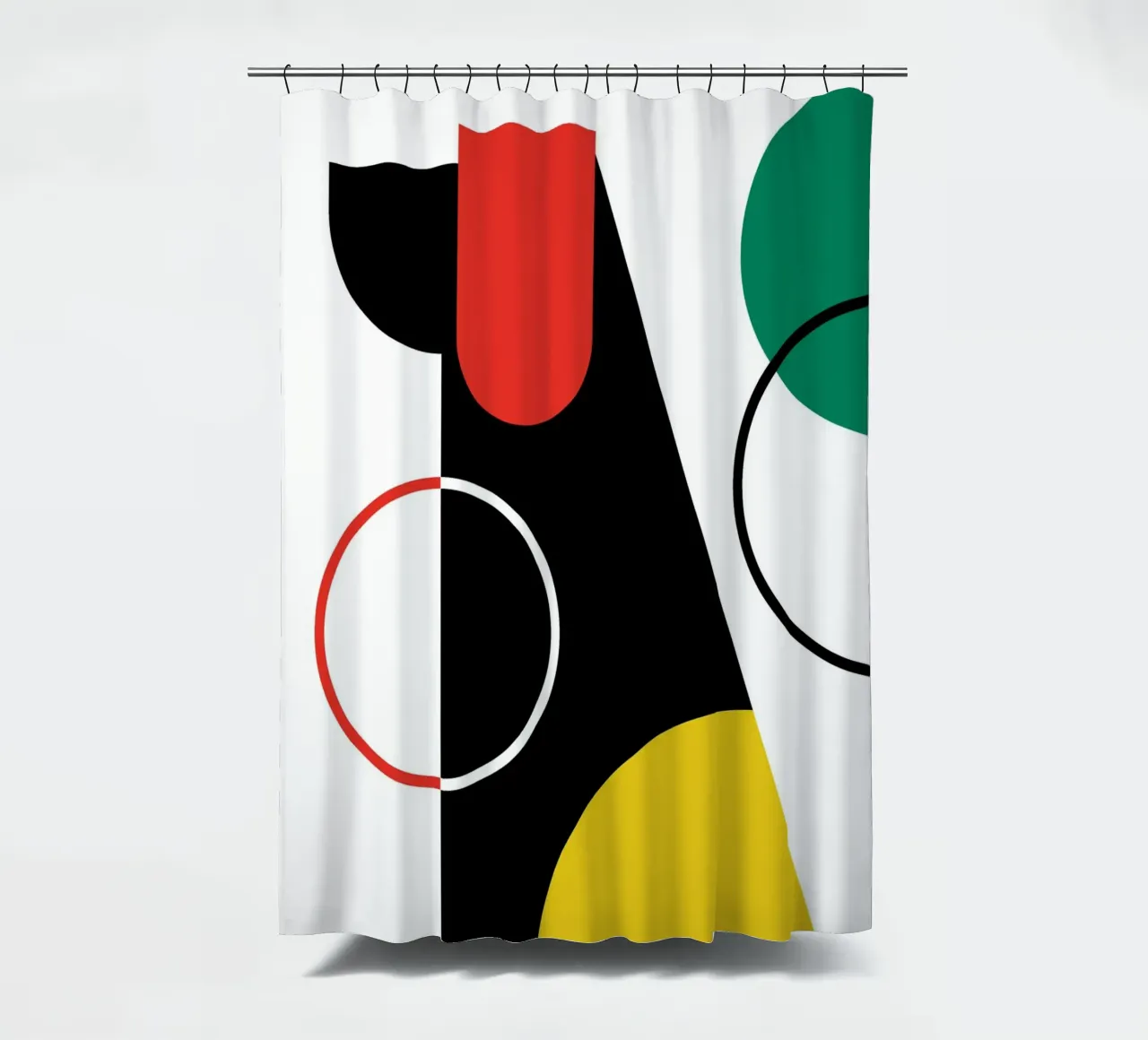 Dog Bauhaus Minimalist shower curtain by Family Bauhaus Art