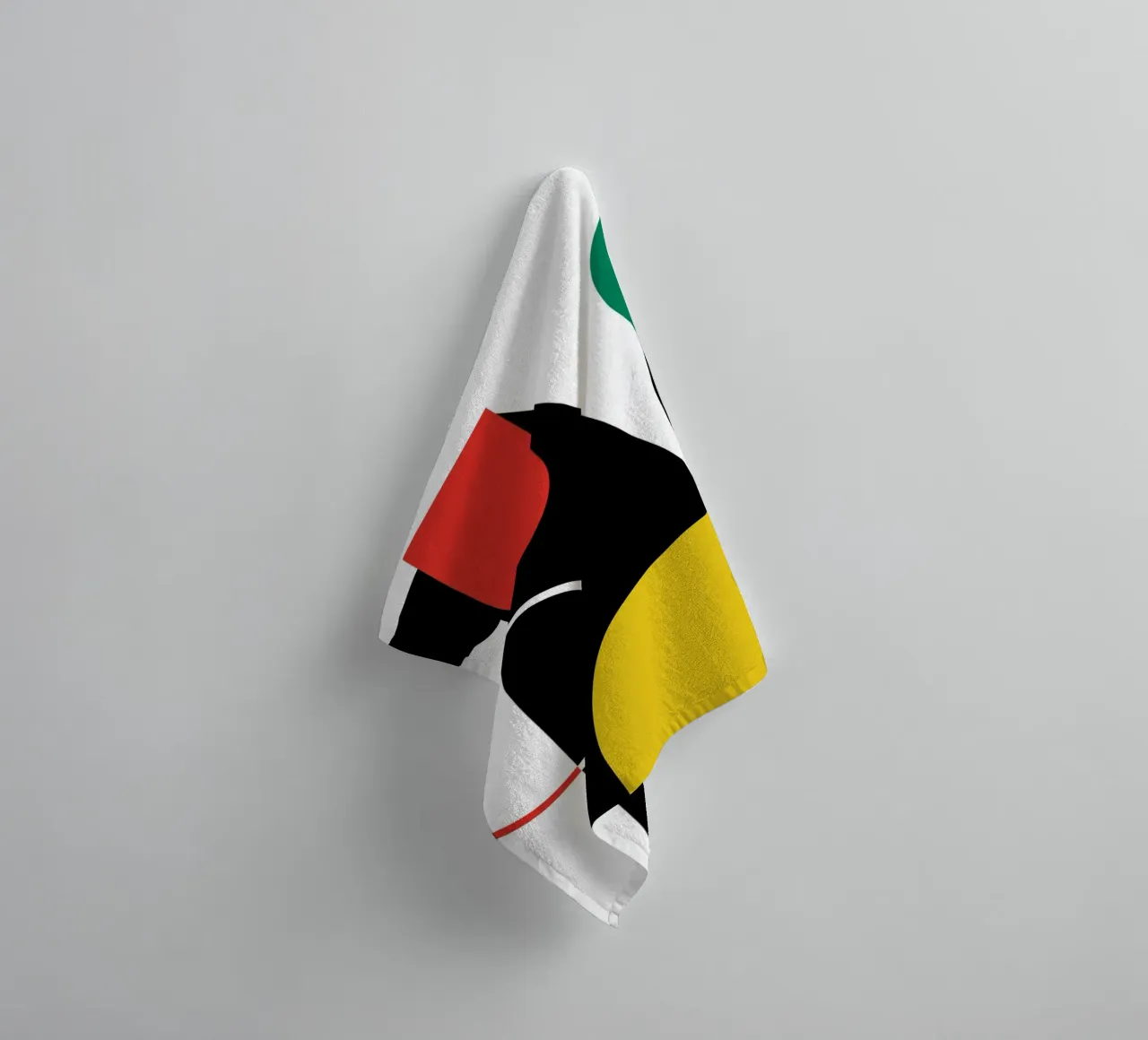 Dog Bauhaus Minimalist towel by Family Bauhaus Art