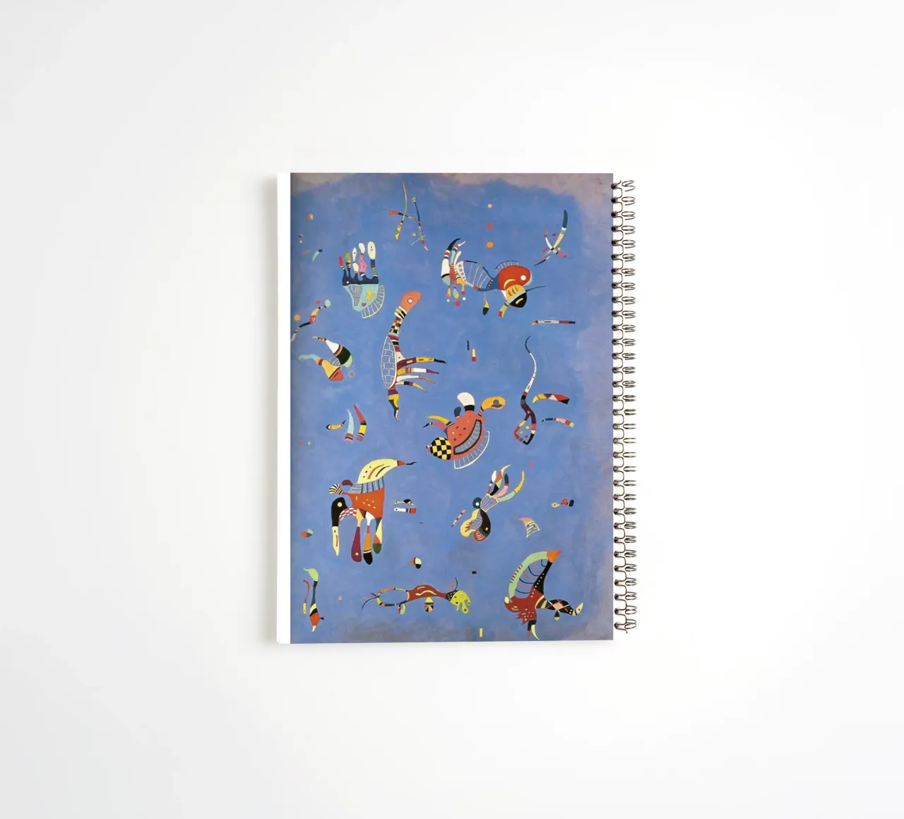 multicolored pieces floating objects spiral notebook by lara shop
