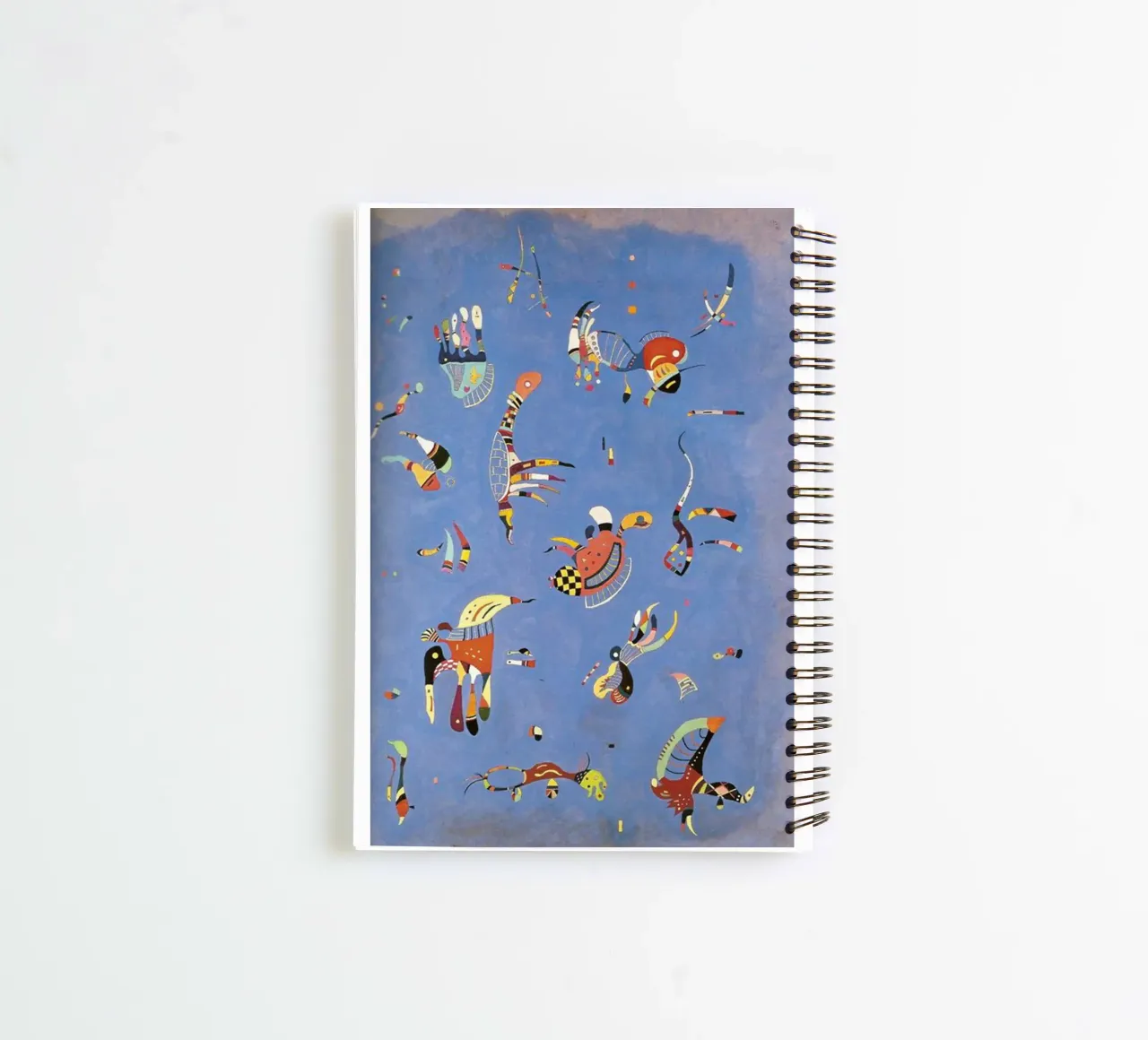 multicolored pieces floating objects spiral notebook by lara shop