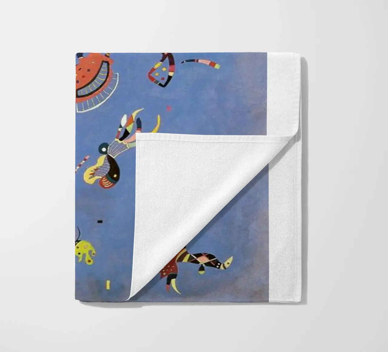 multicolored pieces floating objects beach towel by lara shop