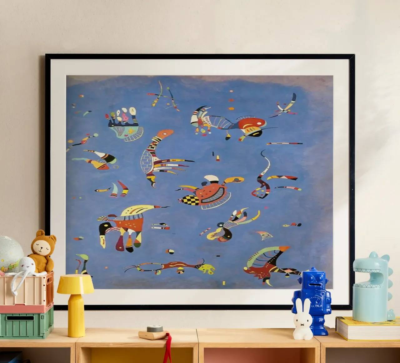 multicolored pieces floating objects hahnemühle by lara shop