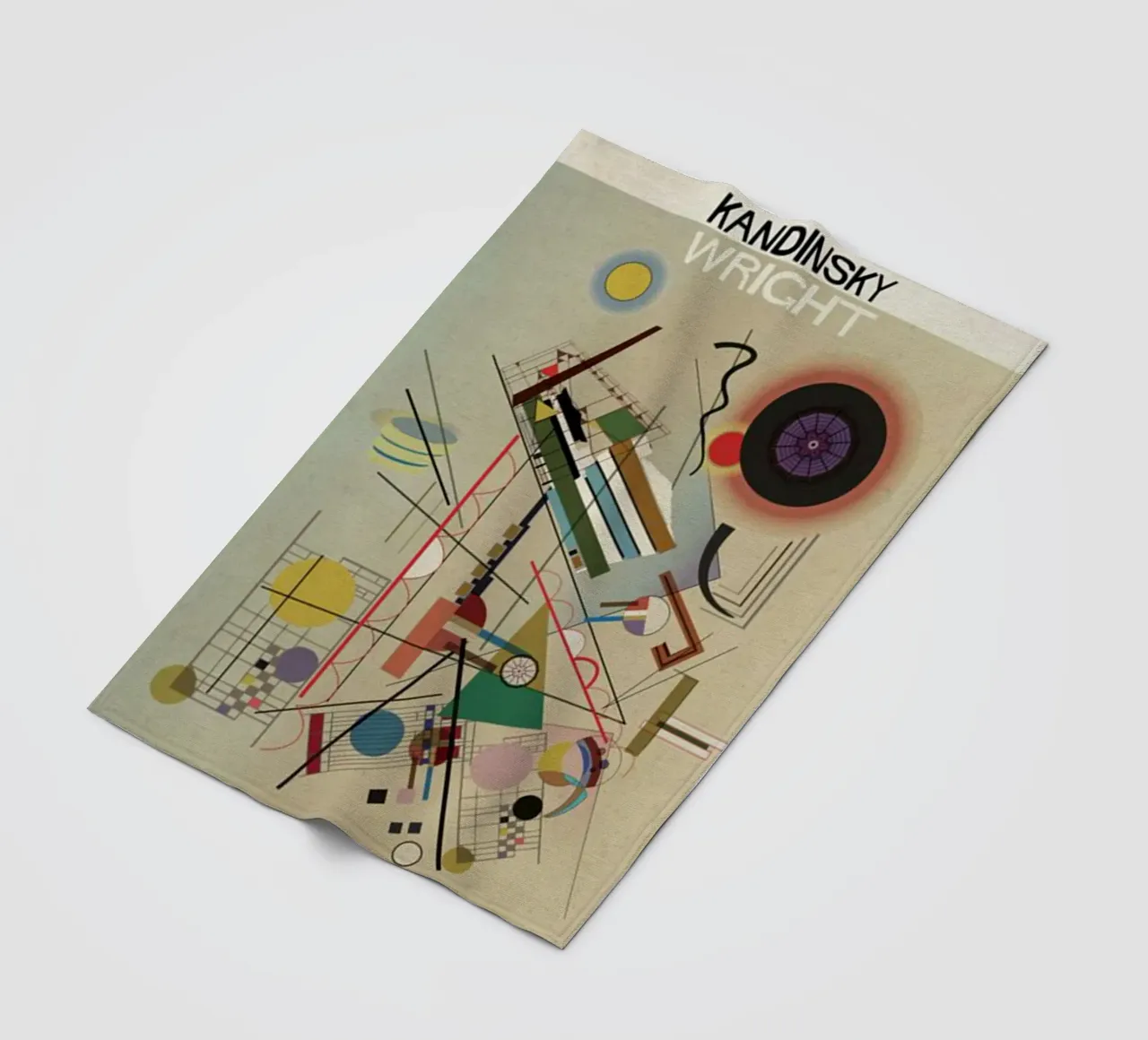 circles, squares, intersecting lines fleece blanket by lara shop