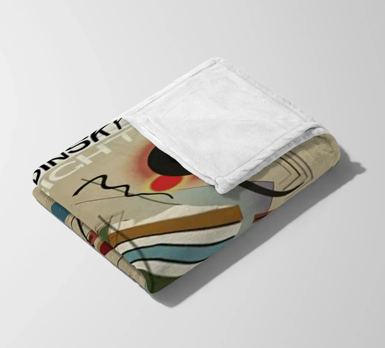 circles, squares, intersecting lines fleece blanket by lara shop
