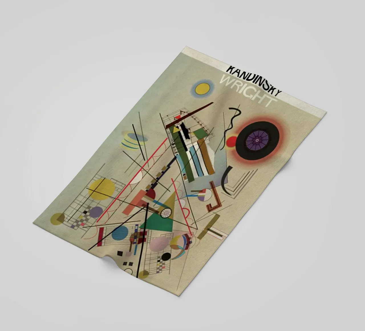 circles, squares, intersecting lines beach towel by lara shop