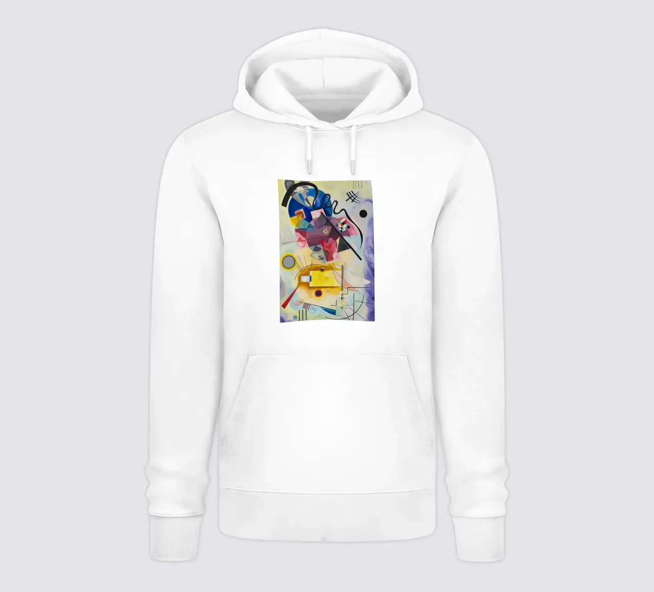 forme sovrapposte macchie colorate felpa con cappuccio da lara shop