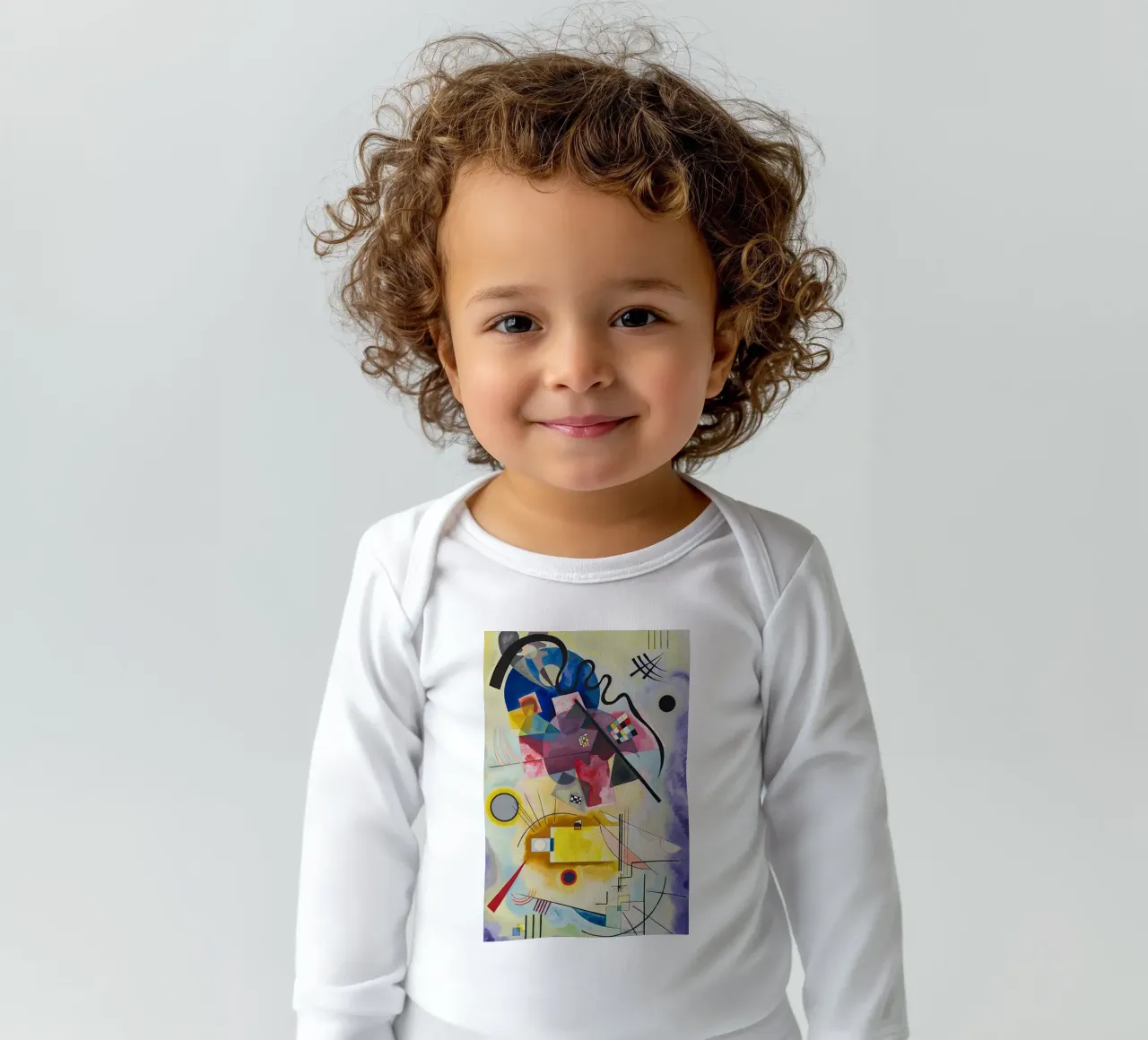 forme sovrapposte macchie colorate body neonato maniche lunghe da lara shop