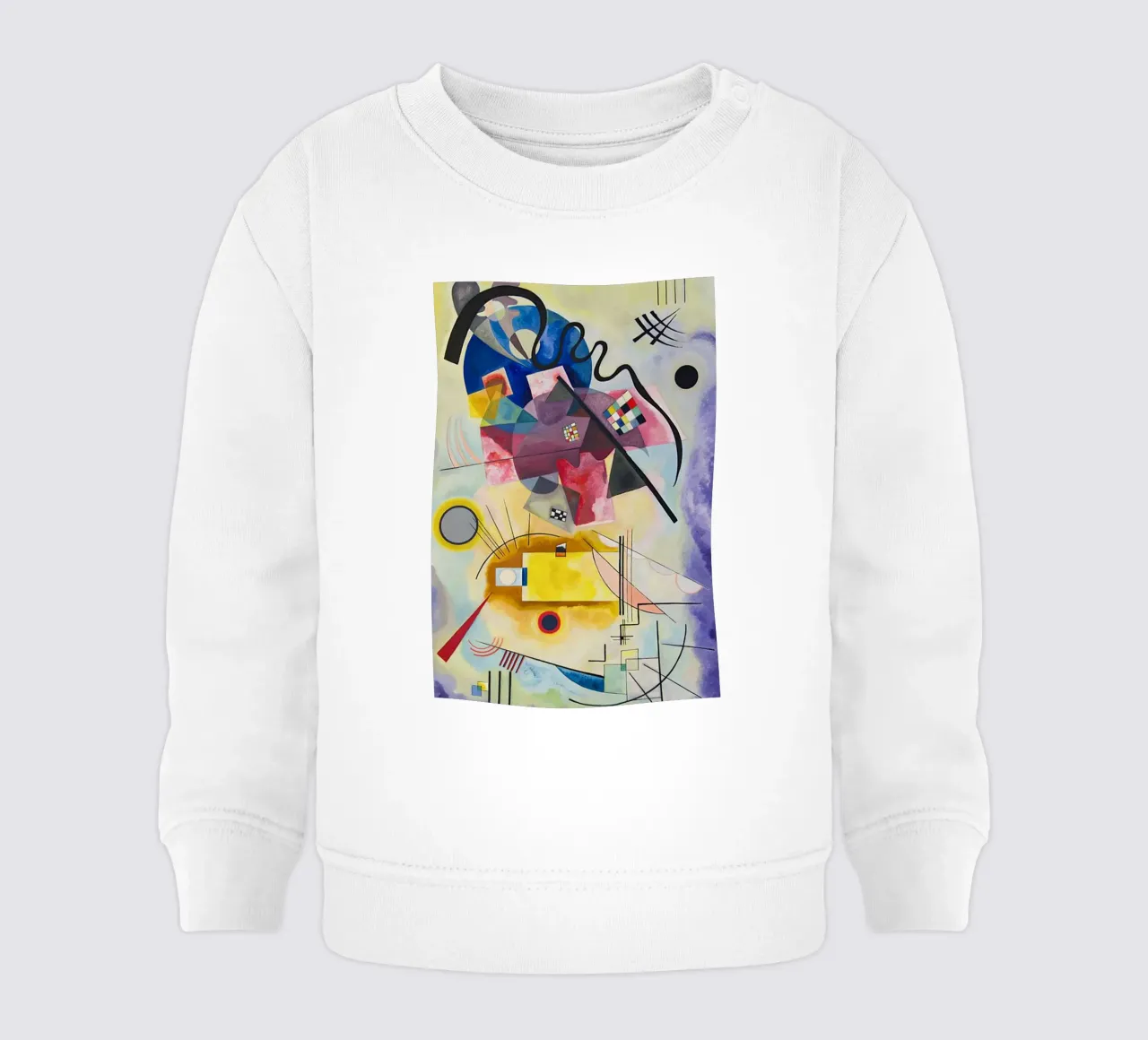 forme sovrapposte macchie colorate felpa neonato da lara shop