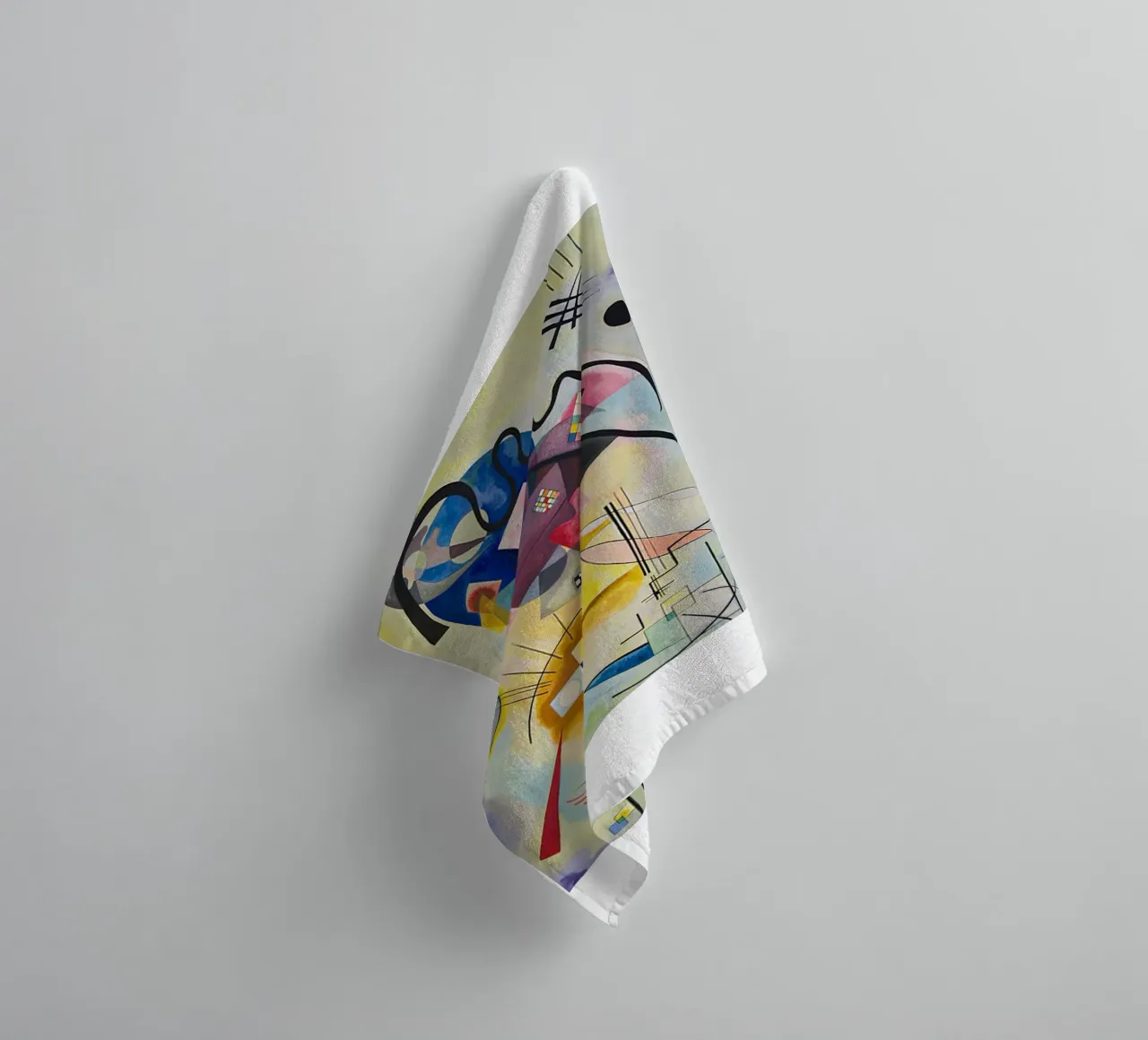 forme sovrapposte macchie colorate asciugamano da bagno da lara shop
