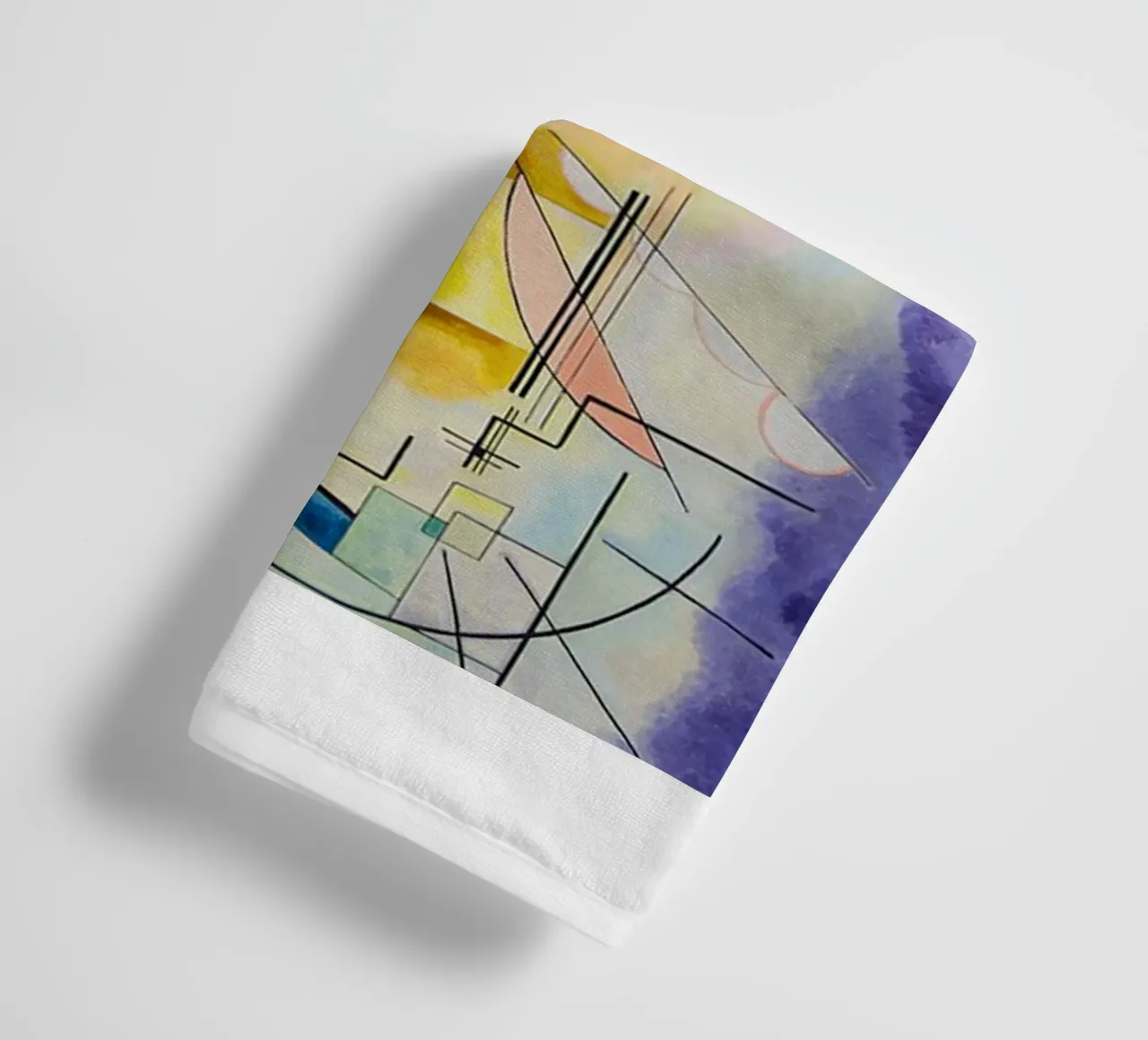 forme sovrapposte macchie colorate asciugamano da bagno da lara shop