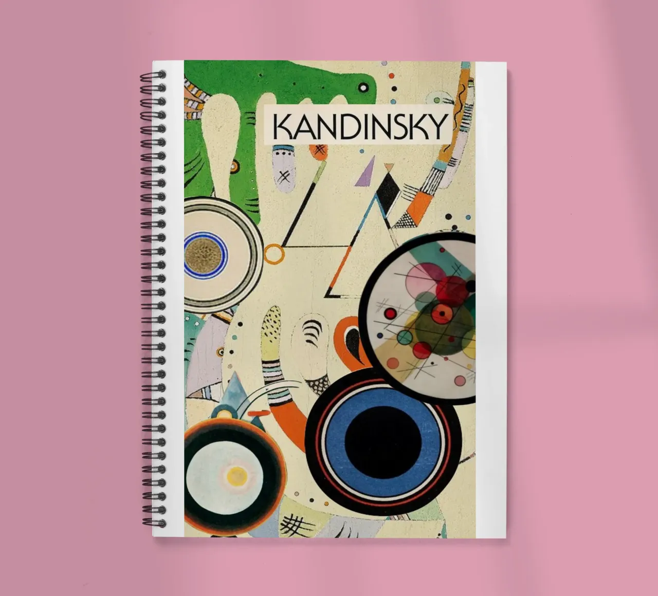 dynamic composition of circular motifs spiral notebook by lara shop