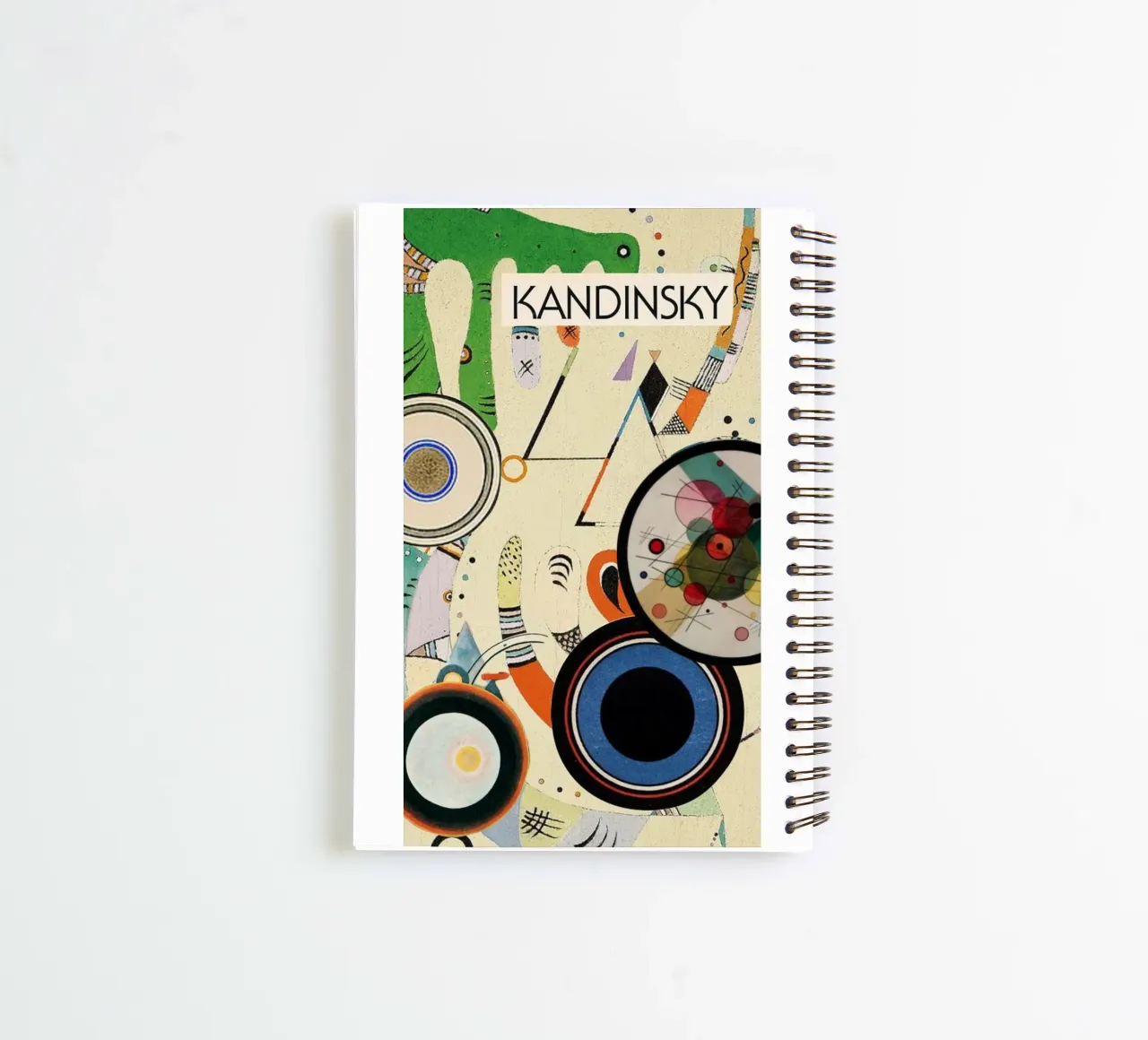 dynamic composition of circular motifs spiral notebook by lara shop
