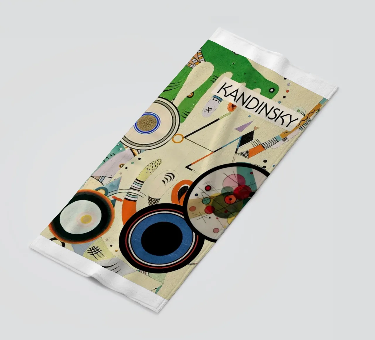 dynamic composition of circular motifs beach towel by lara shop
